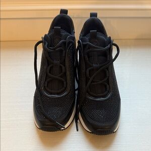 Michael Kors Black Wedge Sneakers